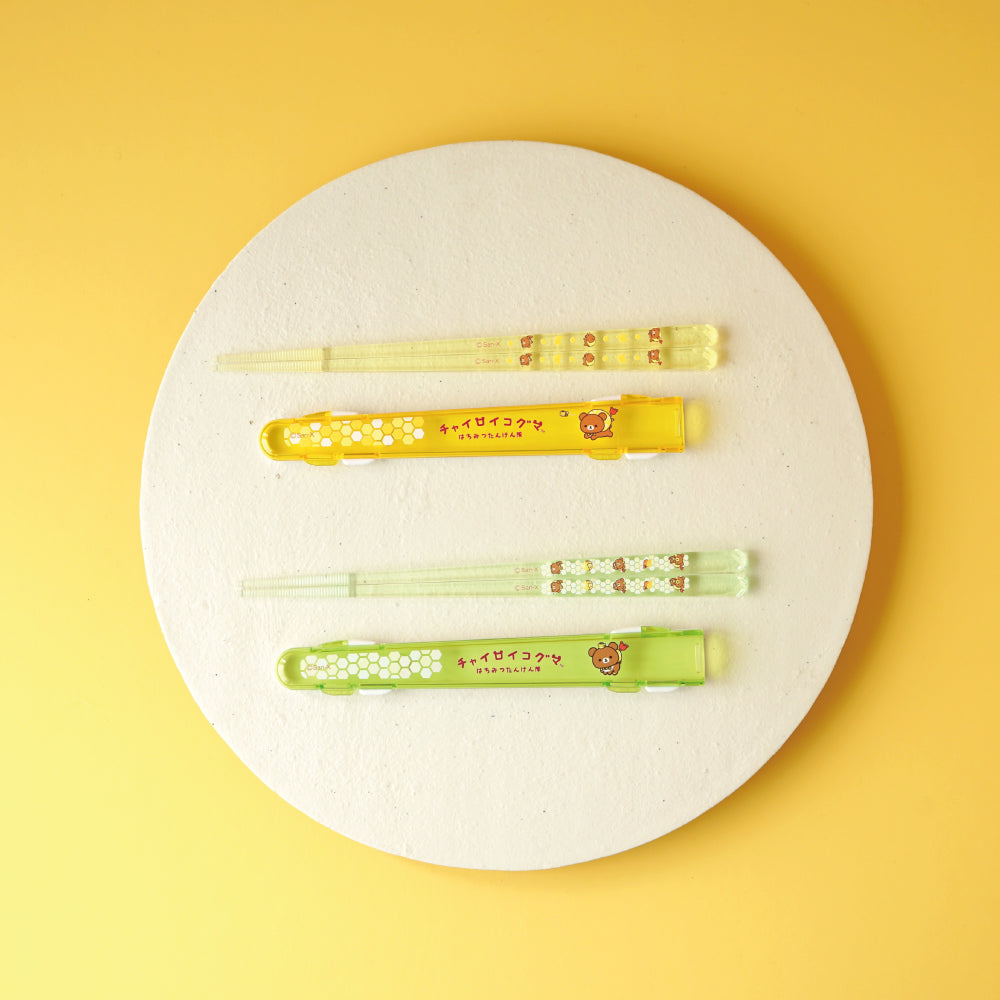 San-X | Rilakkuma Honey Exploration Team Design Clear Chopsticks with Case