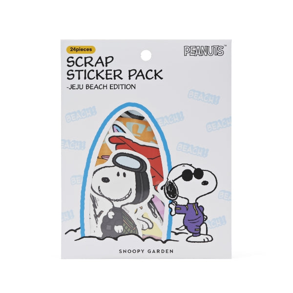 PEANUTS | SNOOPY GARDEN Korea | Scrap Sticker Pack - Jeju Beach