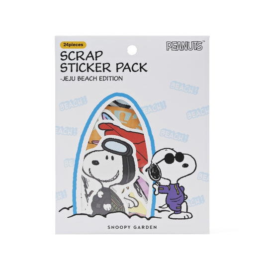PEANUTS | SNOOPY GARDEN Korea | Scrap Sticker Pack - Jeju Beach