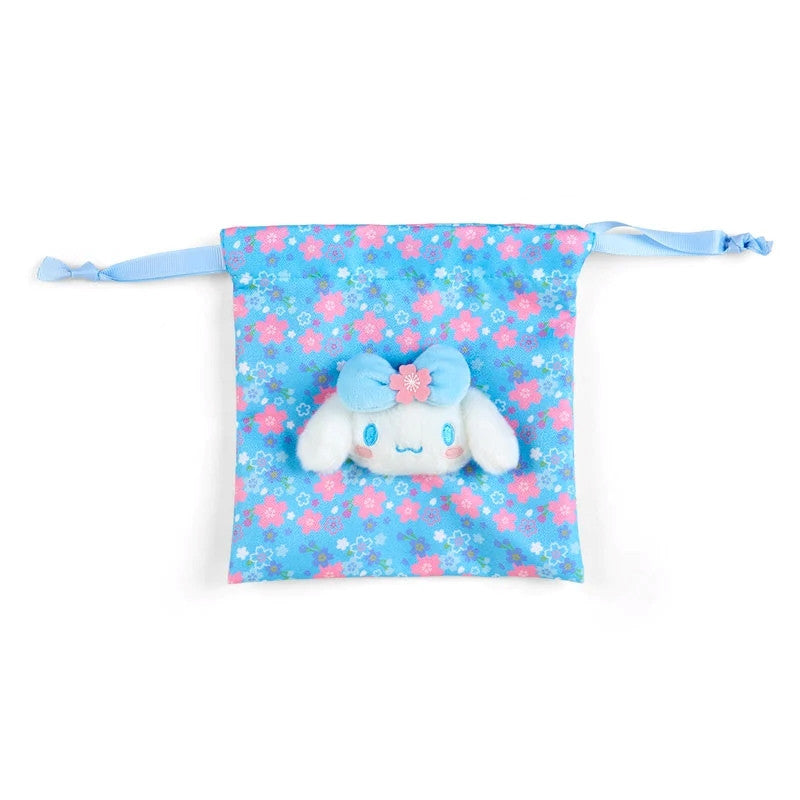 Sanrio Sakura Kimono Design Drawstring Bag Cinnamoroll Face