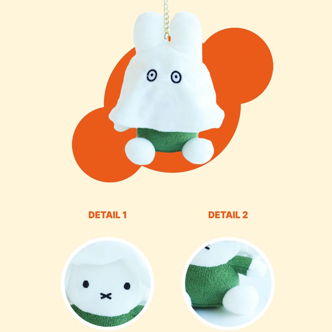 Miffy Korea | Ghost Miffy Plush Doll Keychain