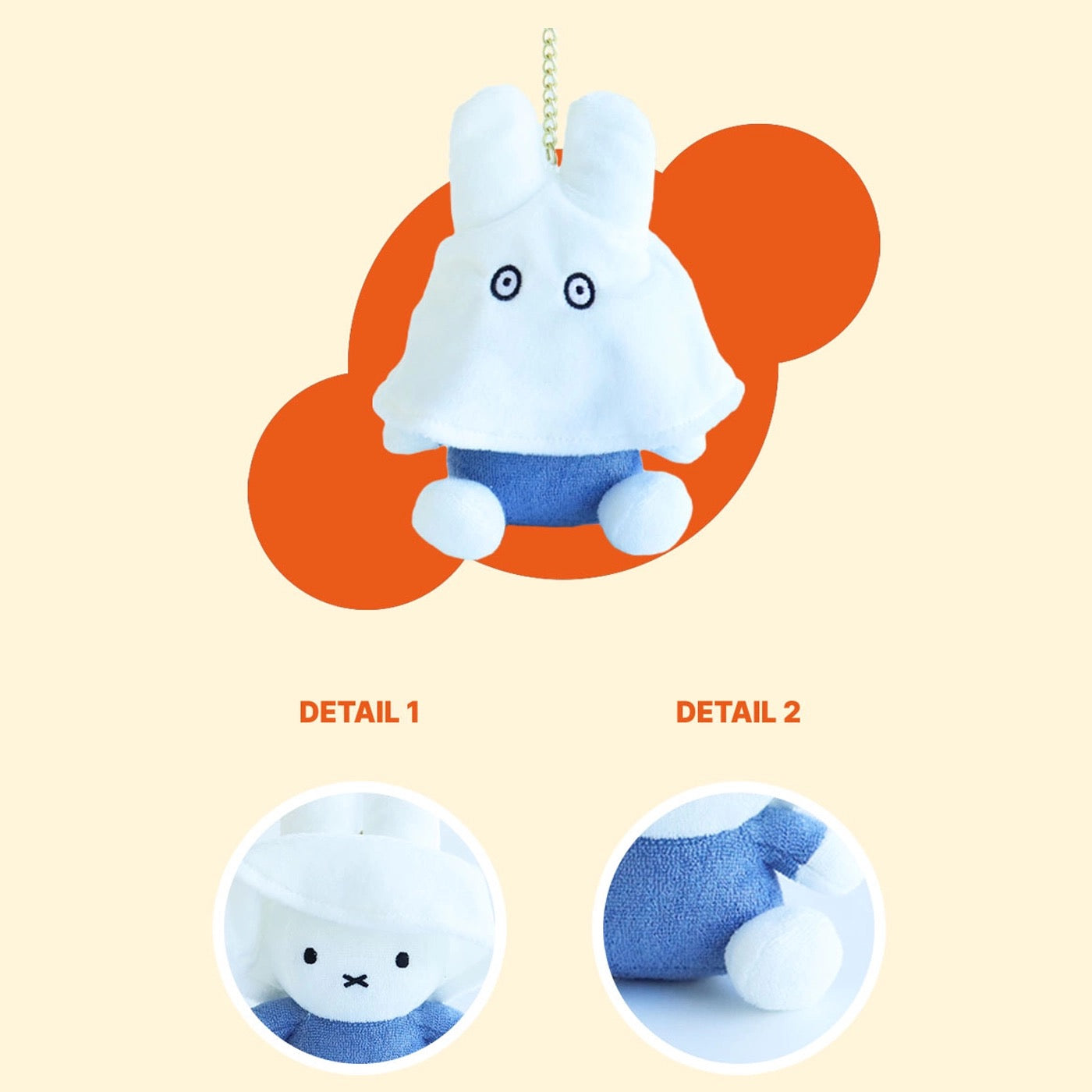 Miffy Korea | Ghost Miffy Plush Doll Keychain