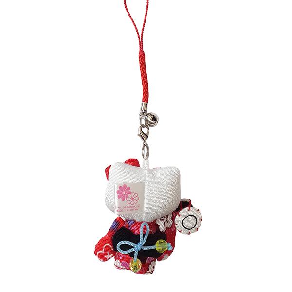 Sanrio | Japanese Doll Chiriman Netsuke - Hello Kitty Kimono Drum Red