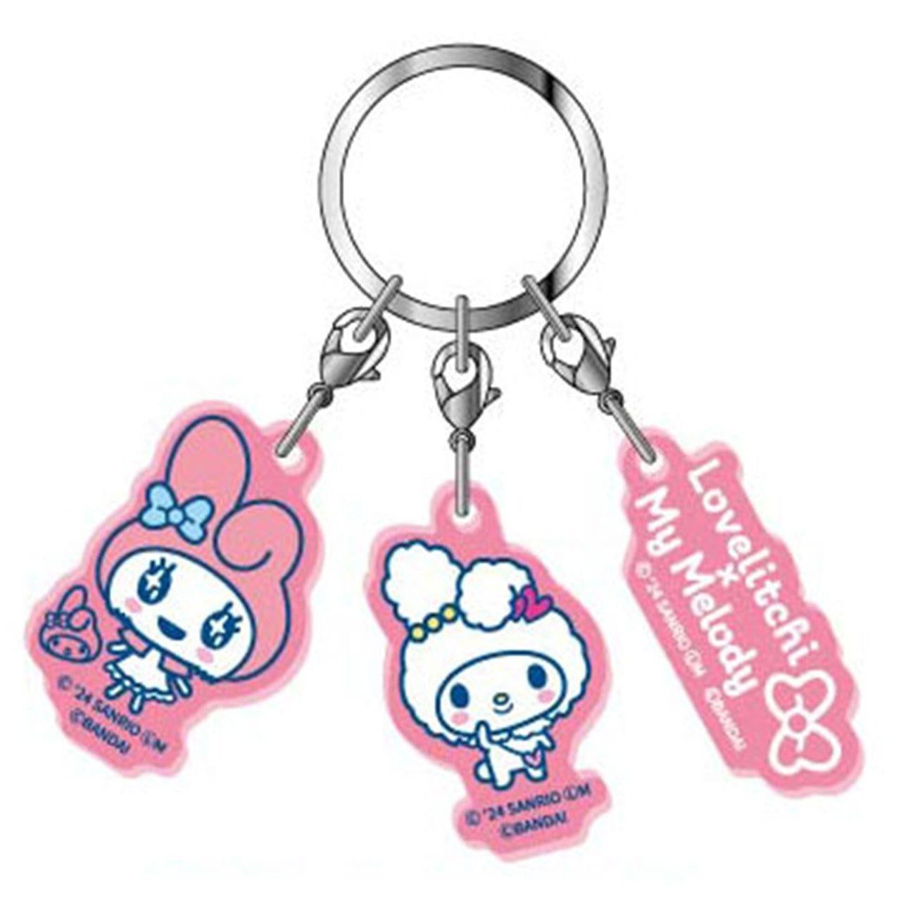 Tamagotchi x Sanrio C | Triple Acrylic Keychain Lovelitchi × My Melody