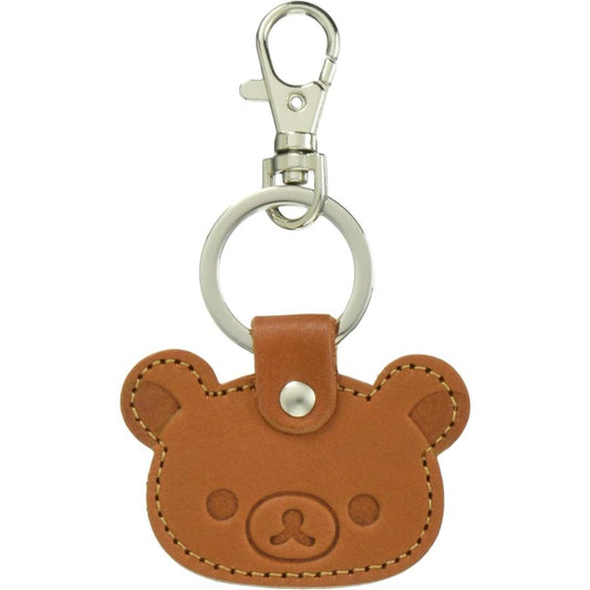 San-X | Rilakkuma Leather Keychain - Face Rilakkuma RK-012