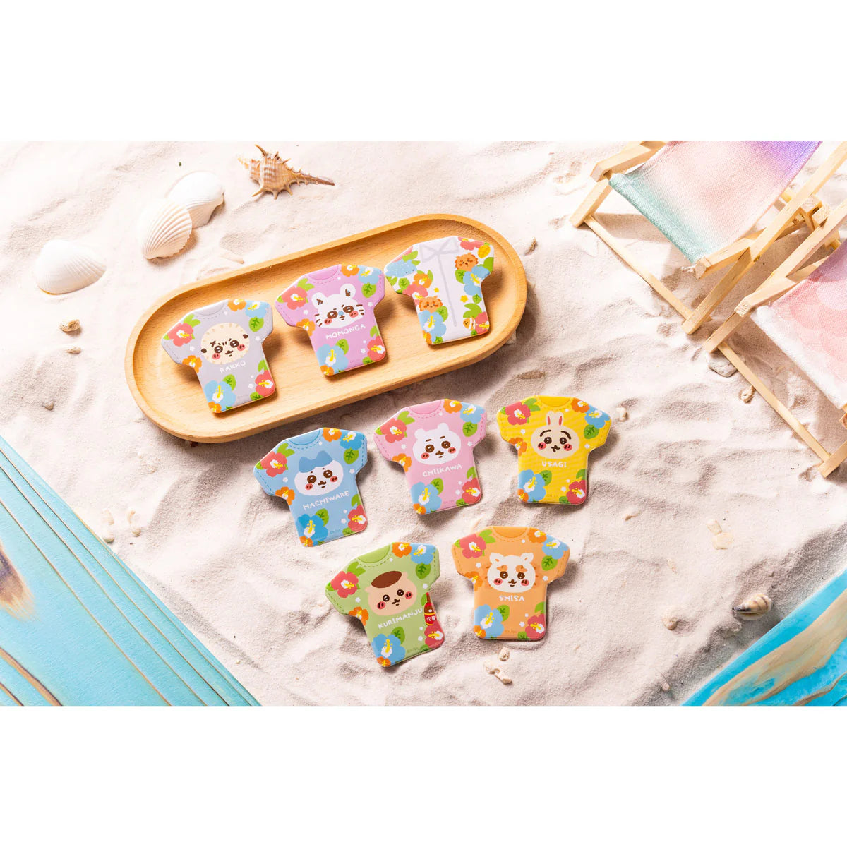 Chiikawa | 'Chiikawa Shisa's Souvenir Shop Trading T-Shirt Shaped Button Badge Blind Box (All 8 Types)
