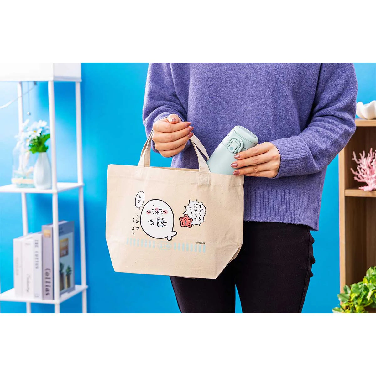 Nagano | Nagano Characters | Nagano Aquarium Lunch Size Tote Bag (Seal)