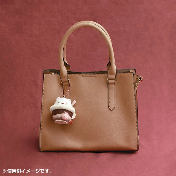 San-X | Sumikko Gurashi Café Sumikko De Chocolate Fair Hanging Stuffed Toy - White Bear Chocolate Drink