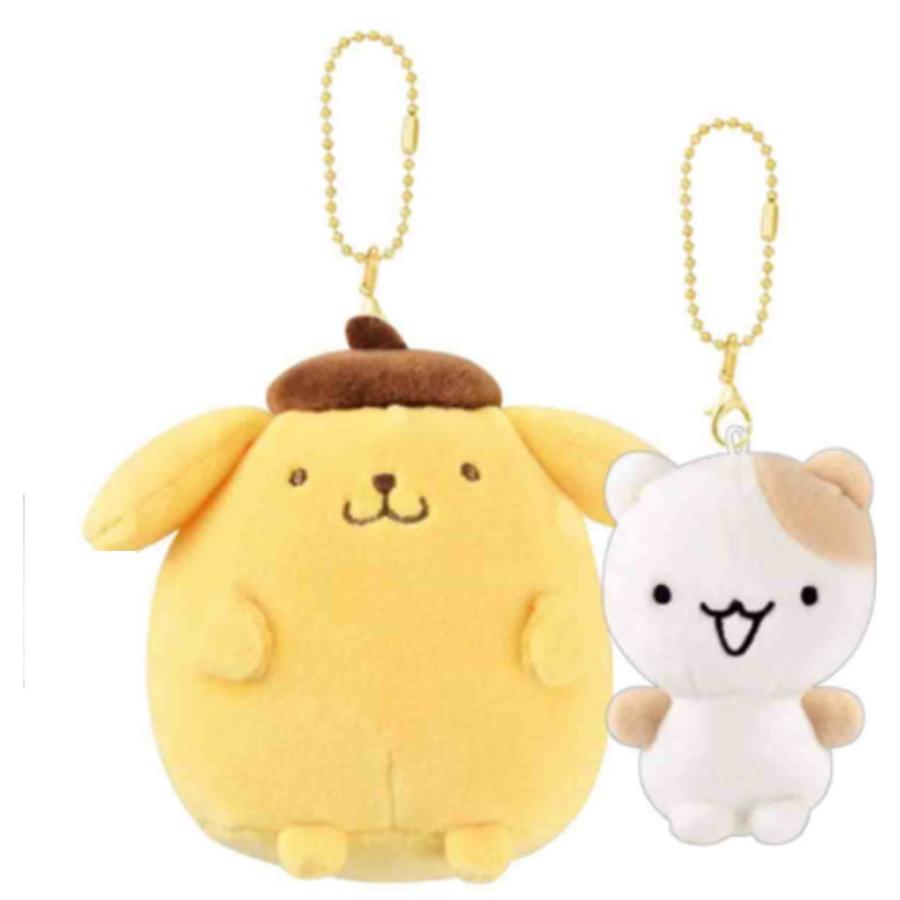 Sanrio | Niko Nui Magnet Mascot Keychain - 25 New Version Pompompurin & Muffin (Set of 2)