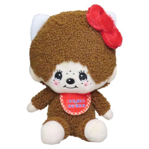 Sanrio K Company | Monchhichi x Hello Kitty Collaboration Plush Toy