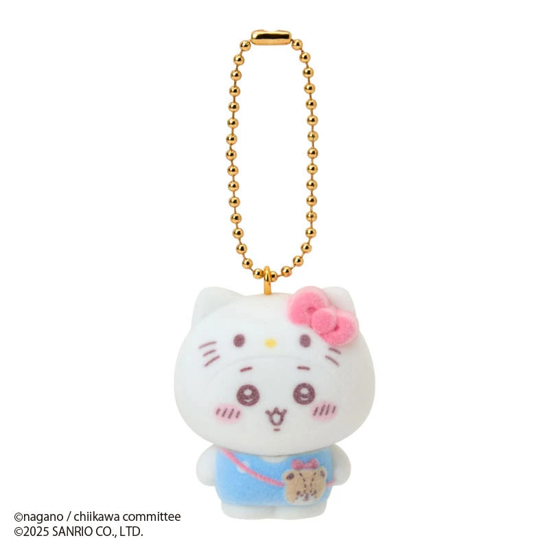 Chiikawa x Sanrio Characters Secret Flocked Mascot Charm Blind Box (All 10 Types) - Random 1 Pack