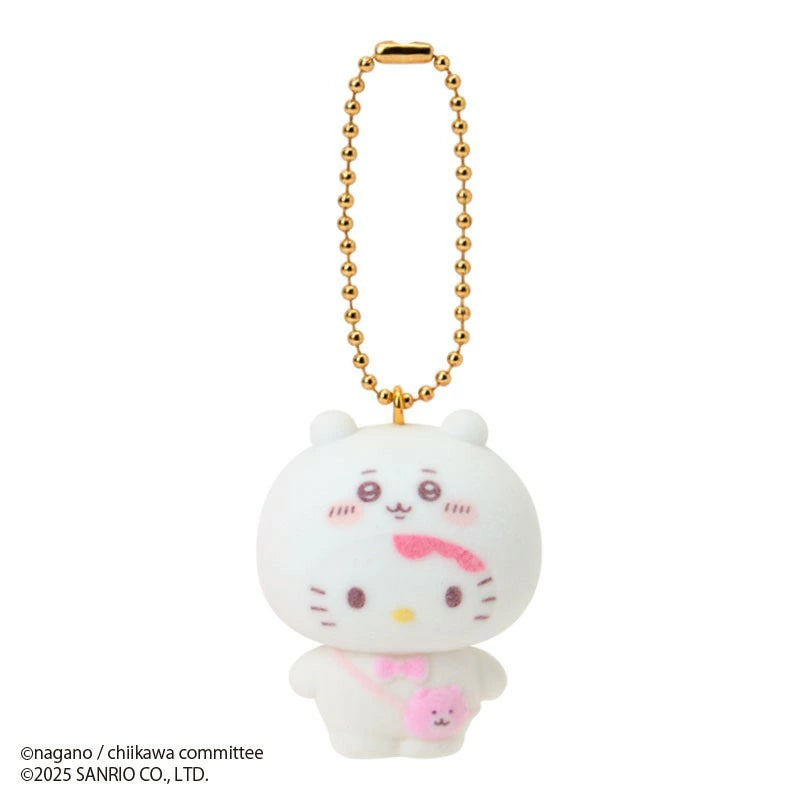 Chiikawa x Sanrio Characters Secret Flocked Mascot Charm Blind Box (All 10 Types) - Random 1 Pack