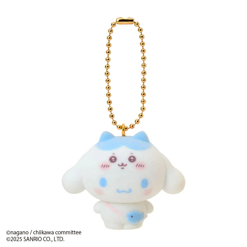 Chiikawa x Sanrio Characters Secret Flocked Mascot Charm Blind Box (All 10 Types) - Random 1 Pack
