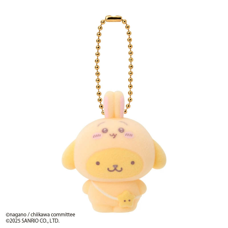 Chiikawa x Sanrio Characters Secret Flocked Mascot Charm Blind Box (All 10 Types) - Random 1 Pack