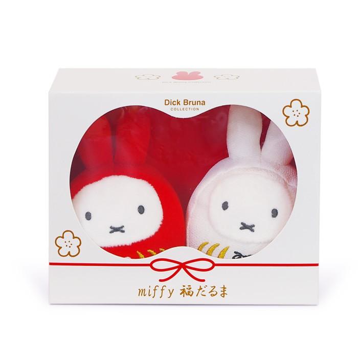 Miffy | Miffy Lucky Daruma Red and White Set Plush Toy