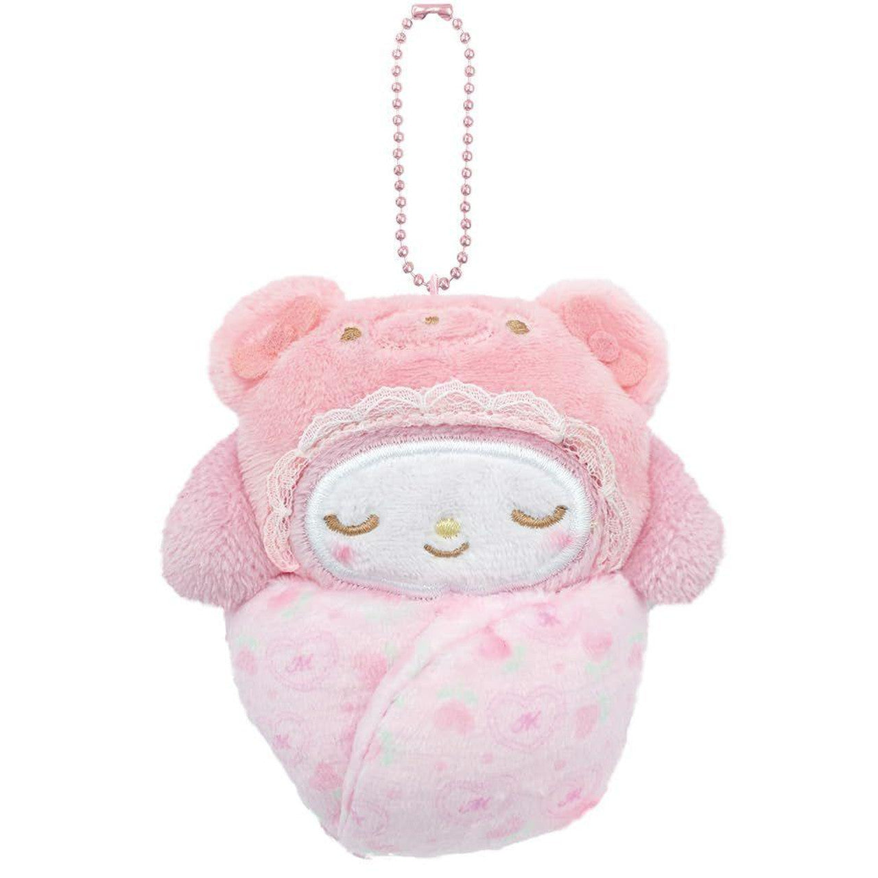 Sanrio | Sanrio Characters Baby Version | Swaddle Baby Latte Bear Mascot - My Melody