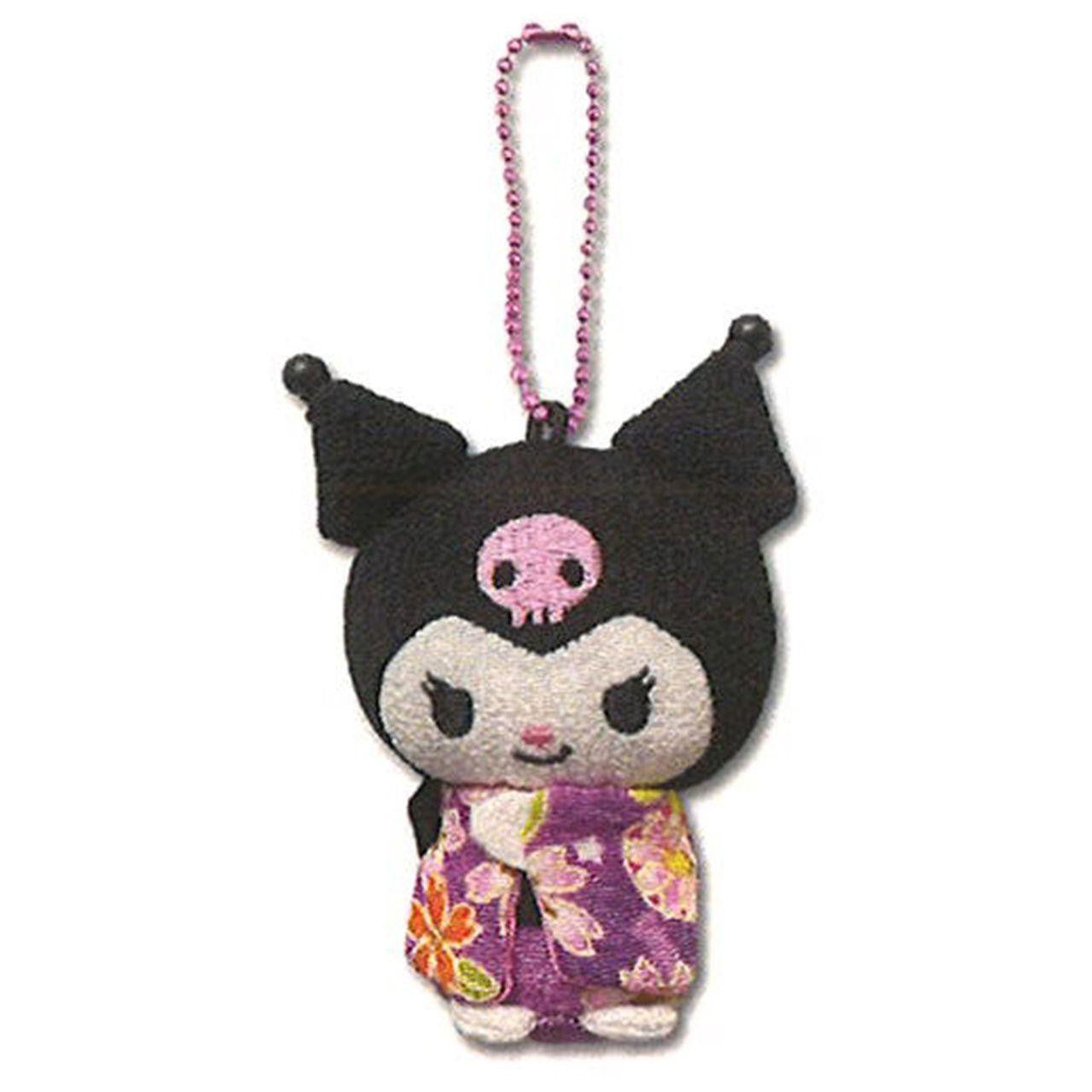 Sanrio | Japanese Kimono Chirimen Mascot - Kuromi 8CM
