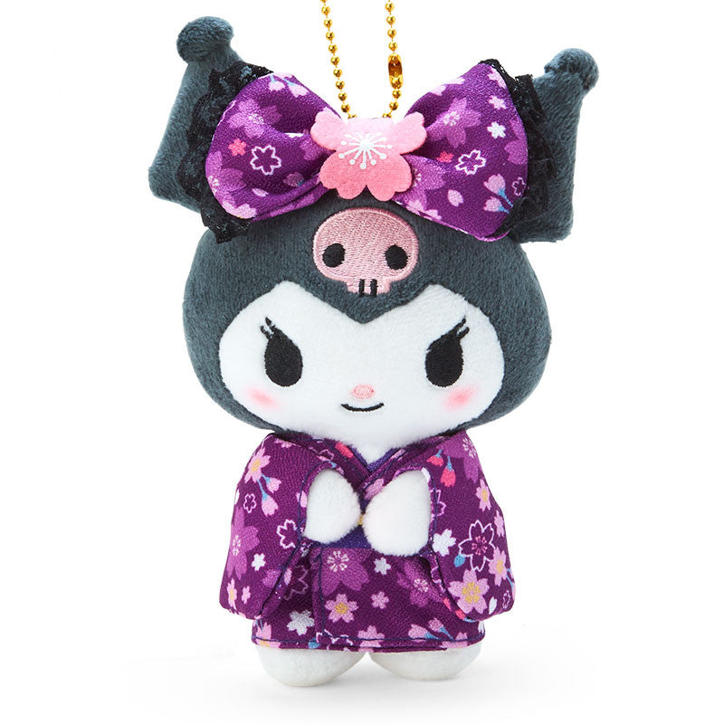 Sanrio | Sakura Kimono Design Plush Keychain - Kuromi