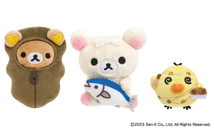 San-X | Rilakkuma x WASHOKU Special Exhibition Plush Badges - Korilakkuma