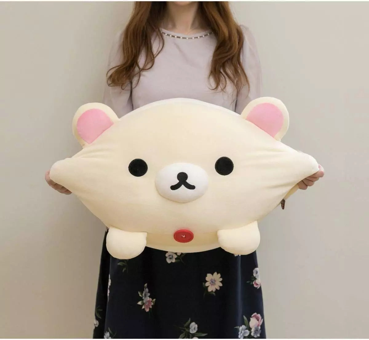 San-X | Rilakkuma Super Mochimochi Daifuku Cushion - Korilakkuma MY90301