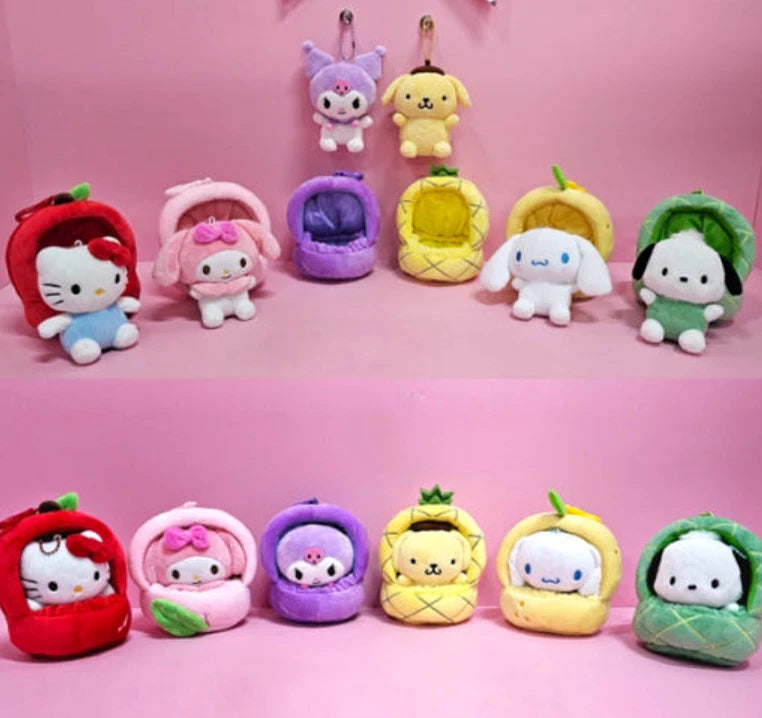 Sanrio Korea | Sanrio Fruit House Mascot Plush Keychain (Can be Seperated)