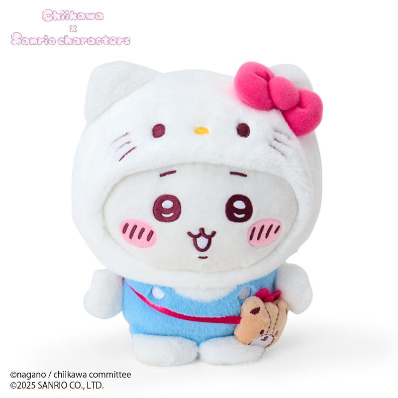 Chiikawa x Sanrio Characters Plush Toy Chiikawa (01Chiikawa) x Hello Kitty