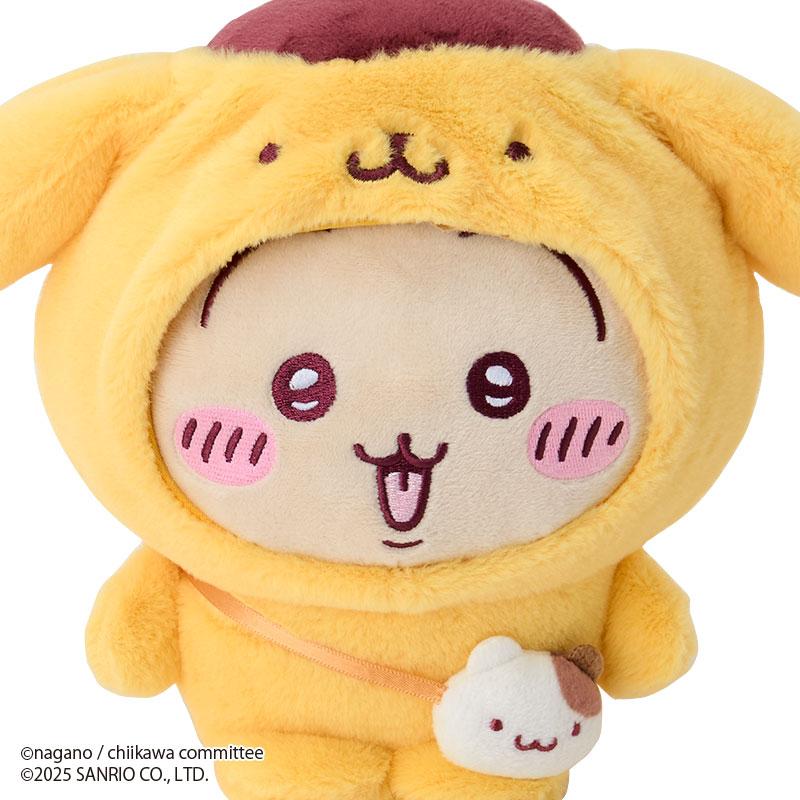 Chiikawa x Sanrio Characters Plush Toy Chiikawa (03Usagi) x Pompompurin