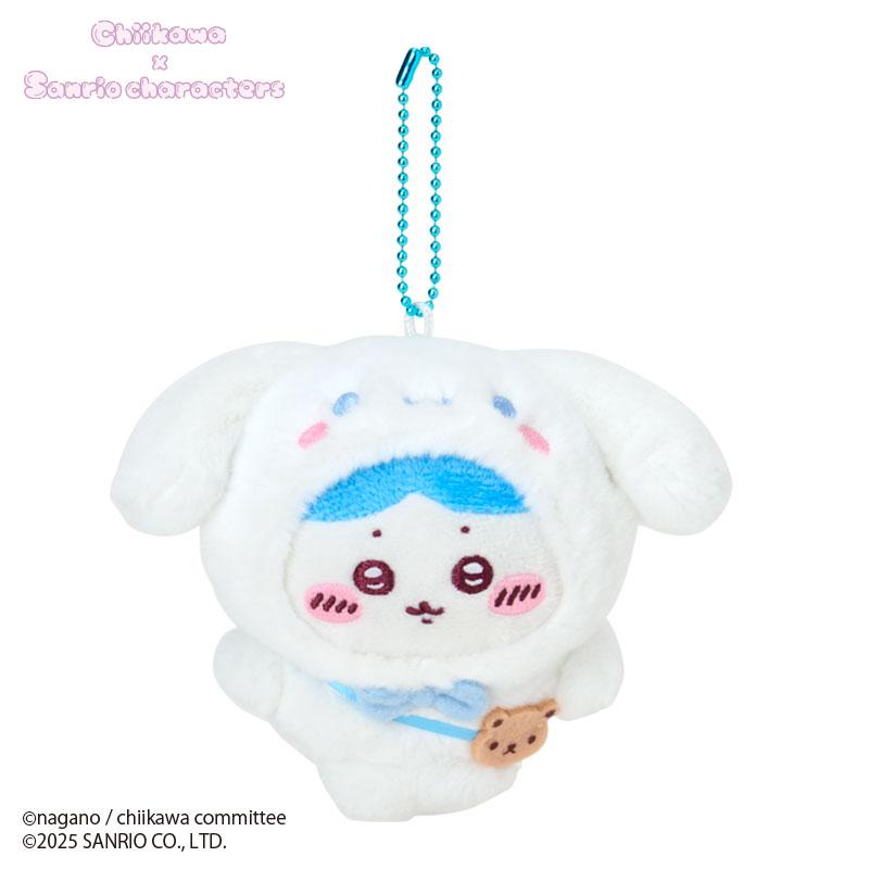 Chiikawa x Sanrio Characters Mascot Holder Chiikawa (02Hachiware) x Cinnamoroll