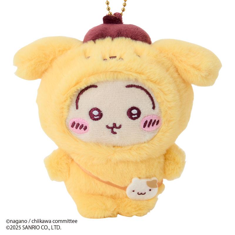 Chiikawa x Sanrio Characters Mascot Holder Chiikawa (03Usagi) x Pompompurin