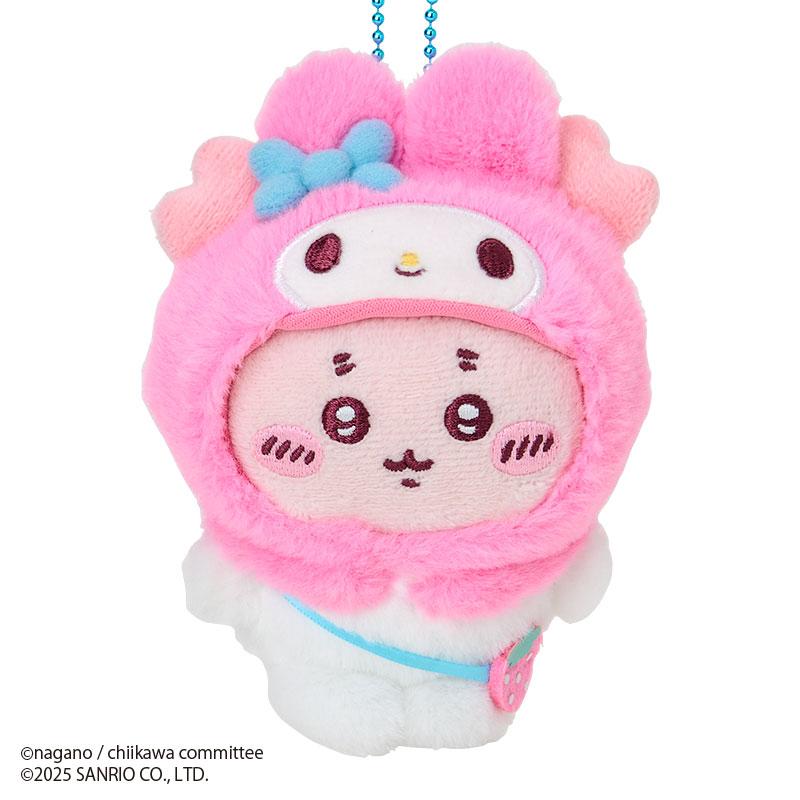 Chiikawa x Sanrio Characters Mascot Holder Chiikawa (08Kani-chan) x My Melody