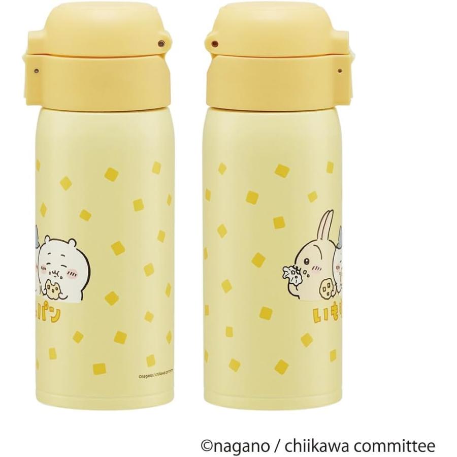 Chiikawa | Chiikawa Skater One-touch Open Water Bottle 'Steamed Potato Bread Pattern' Lightweight Stainless Steel Bottle 350ml