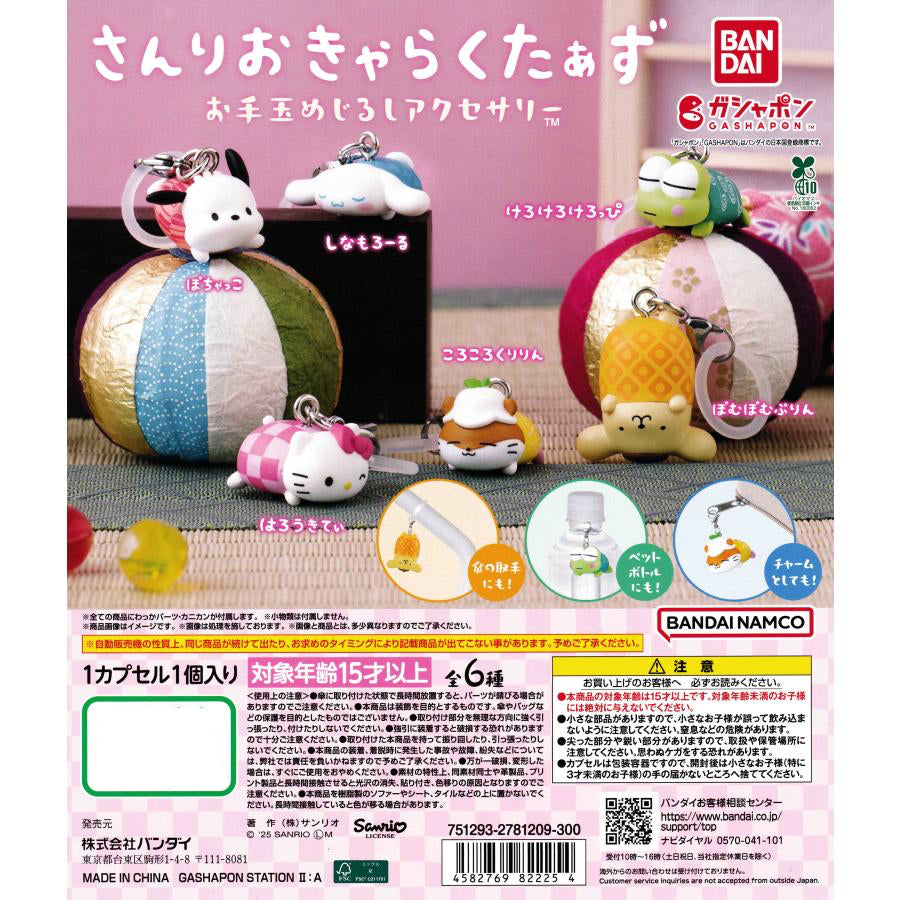 Gacha Gacha Capsule Toy | Sanrio Characters Tedama Mejirushi Accessories (6 Types)