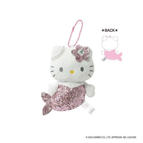 Sanrio | Sanrio Fantasy Series | Hello Kitty Mermaid Mascot Keychain - Glitter Pink