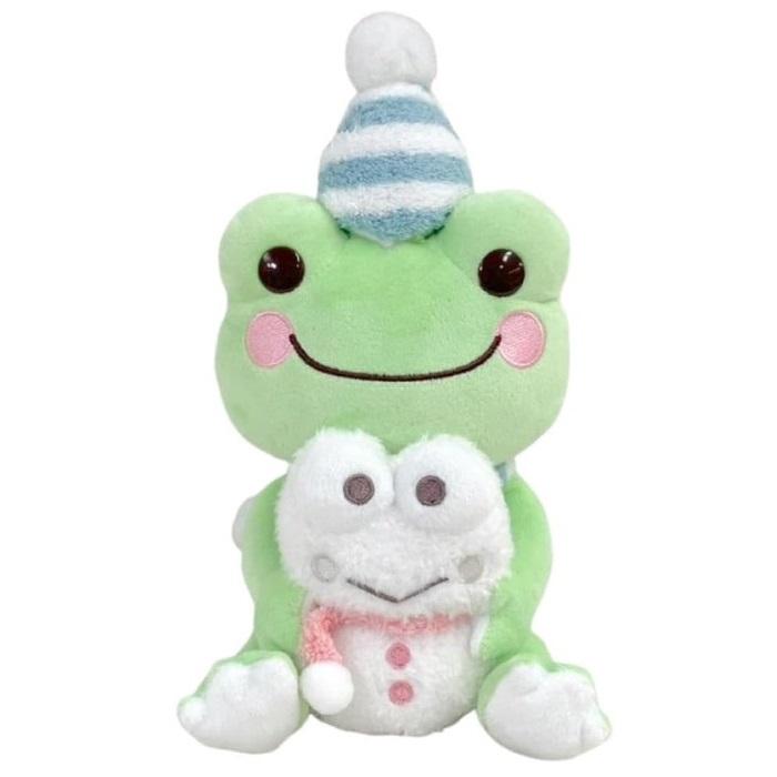Sanrio | Kerokero Keroppi x Pickles the Frog Snowman Pickles Small Plush Toy