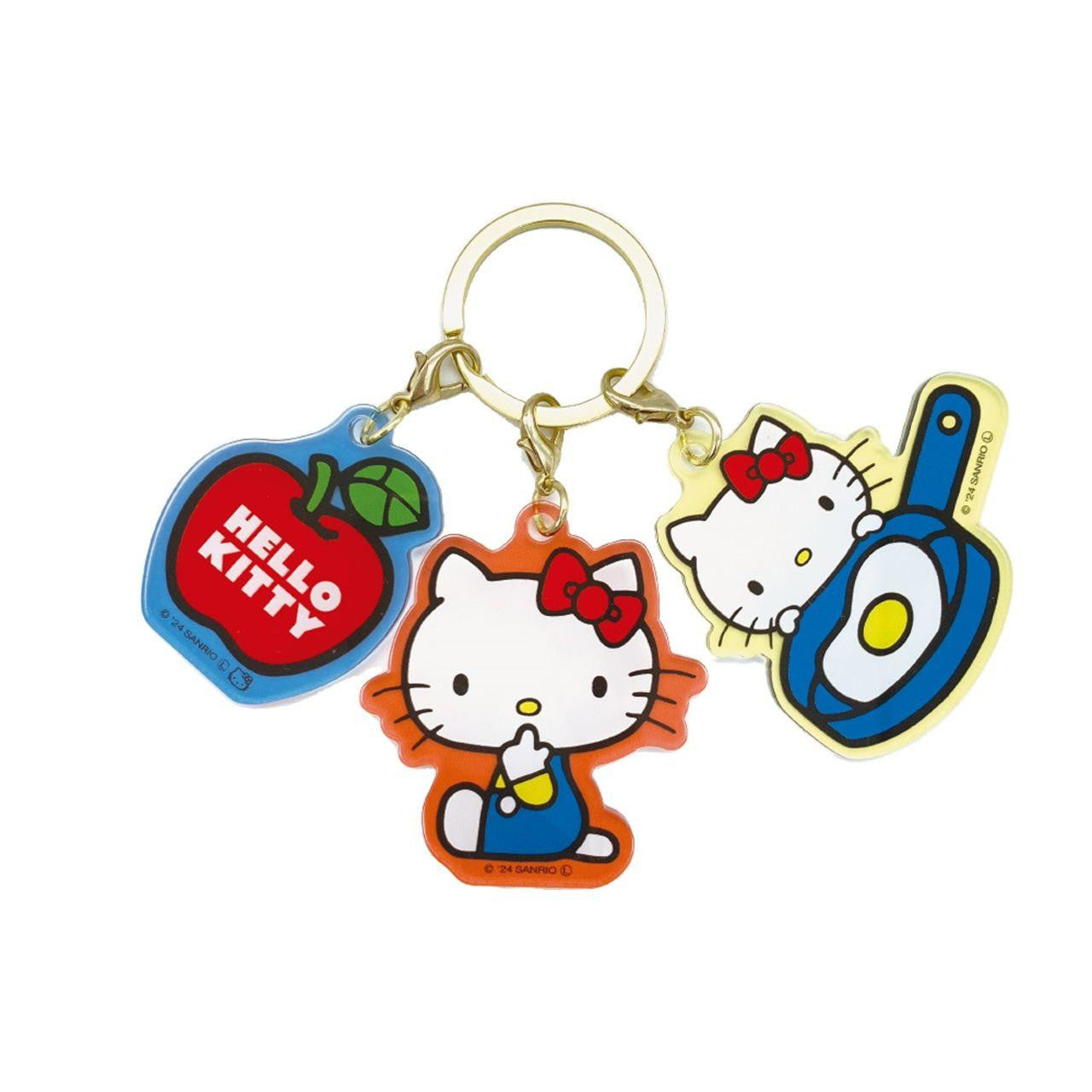 Sanrio | Hello Kitty 50th Anniversary | 3-Pieces Charm Keychain - Hello Kitty Cooking