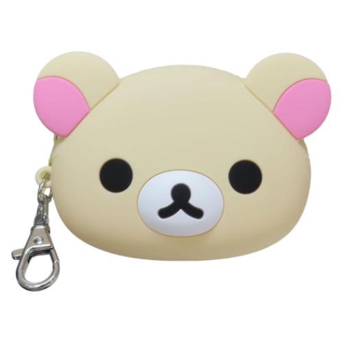 San-X | Rilakkuma Silicone Face Pouch Mini Pouch - Korilakkuma