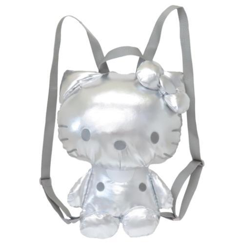 Sanrio | Hello Kitty Plush Backpack - Metallic Sliver