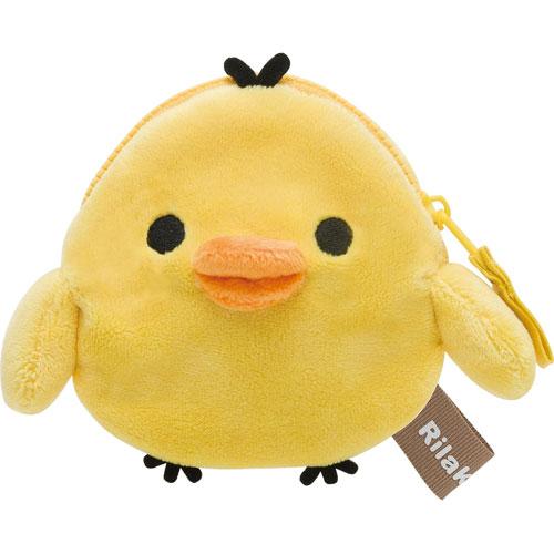 San-X | Rilakkuma Classic Plush Fabric Face-Shaped Coin Case - Kiiroitori CK69303