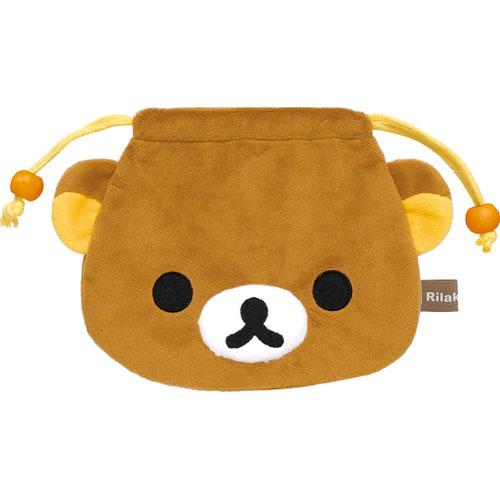 San-X | Rilakkuma Plush Drawstring Purse - Rilakkuma CA44601