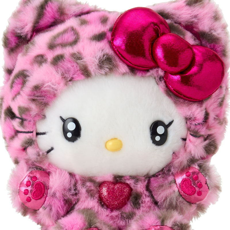 Sanrio | Sanrio Leopard Gal Cat Design Series Plush Toy - Hello Kitty Pink