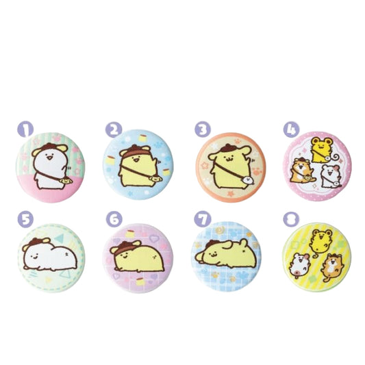 Obungu To Issho | Mr Obungu x Pompompurin Woven Fabric Can Badge Collection Blind Box (8 Types)
