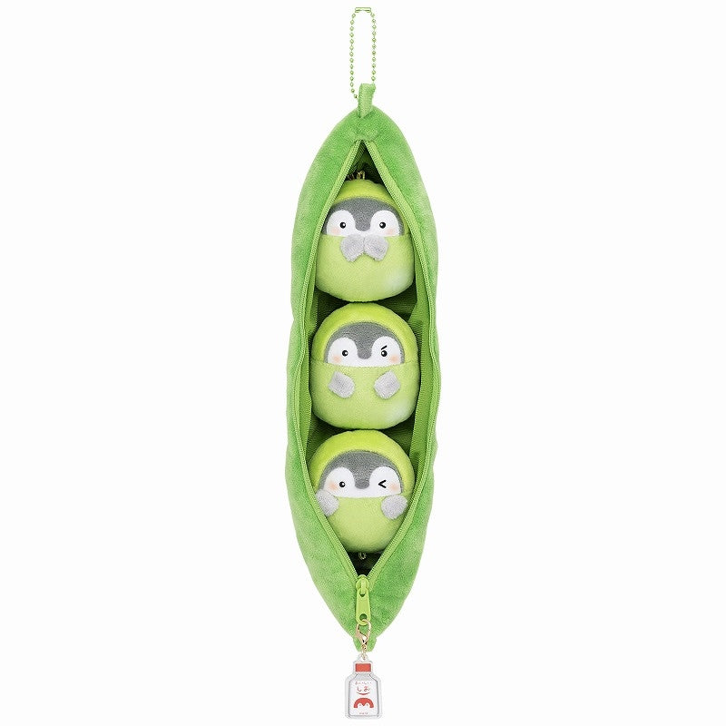 Koupen-Chan | Comes With A Delicious Salt Charm ! Edamame-San Connected Stuffed Toy Set