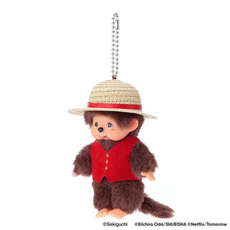 Monchhichi | Monchhichi x NETFLIX ONE PIECE Season 2 Mascot Keychain SS - Luffy
