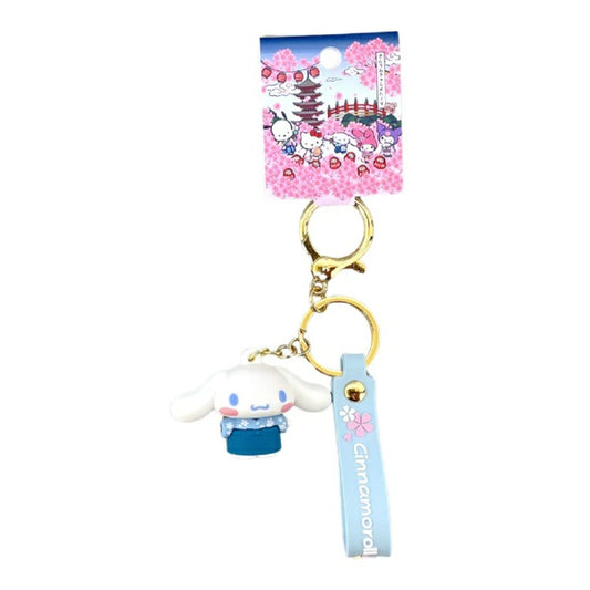 Sanrio | Japanese Kimono Rubber Three-Dimensional Keychain - Cinnamoroll