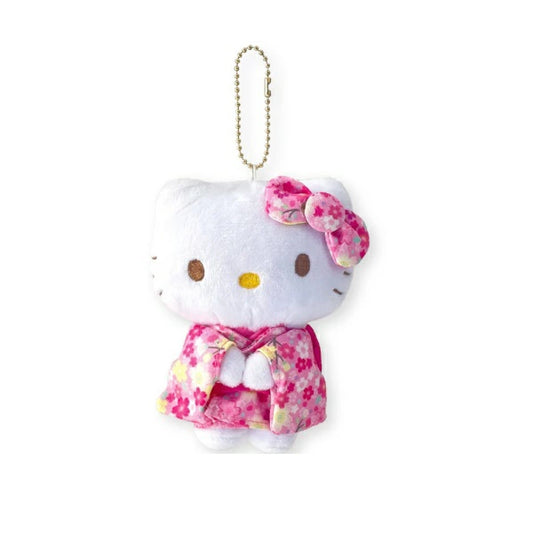 Sanrio | ASUNAROSYA Sakura Kimono Design Plush Keychain - Hello Kitty (Pink)