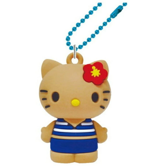 Sanrio | Sanrio Hello Kitty Sunburn Tanning Series Ball Chain PVC Mascot - Blue