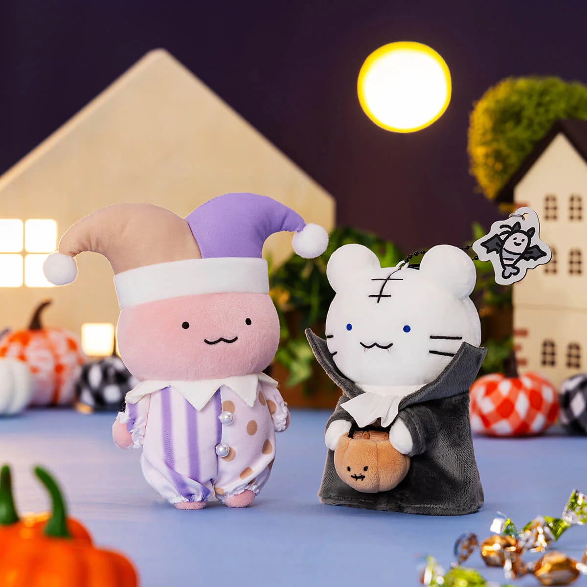 White Tiger and Black Tiger Halloween Mascot - Dracula White Tiger