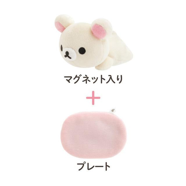 San-X | Rilakkuma Together Suyasuya Series Stucky Nesoberi Plush Toy - Korilakkuma