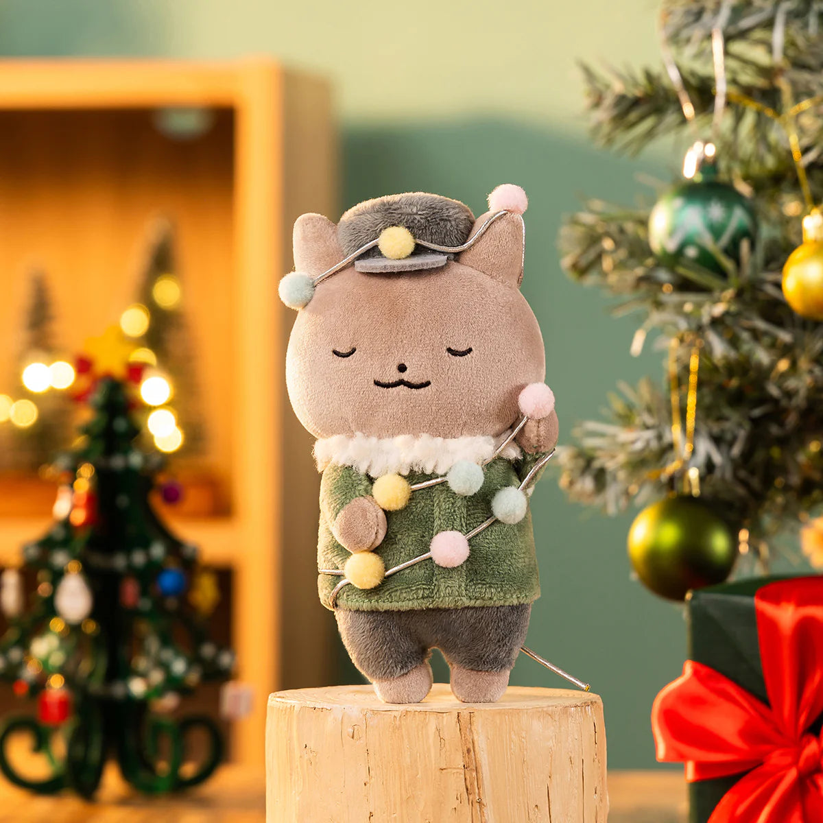 White Tiger and Black Tiger Winter Mascot - Decorated Dog Policeman