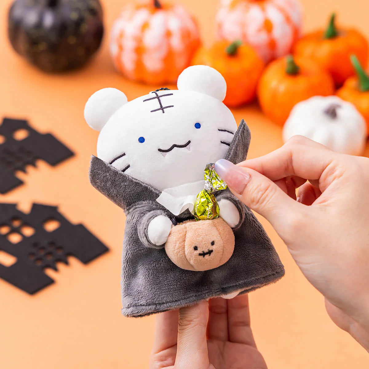 White Tiger and Black Tiger Halloween Mascot - Dracula White Tiger